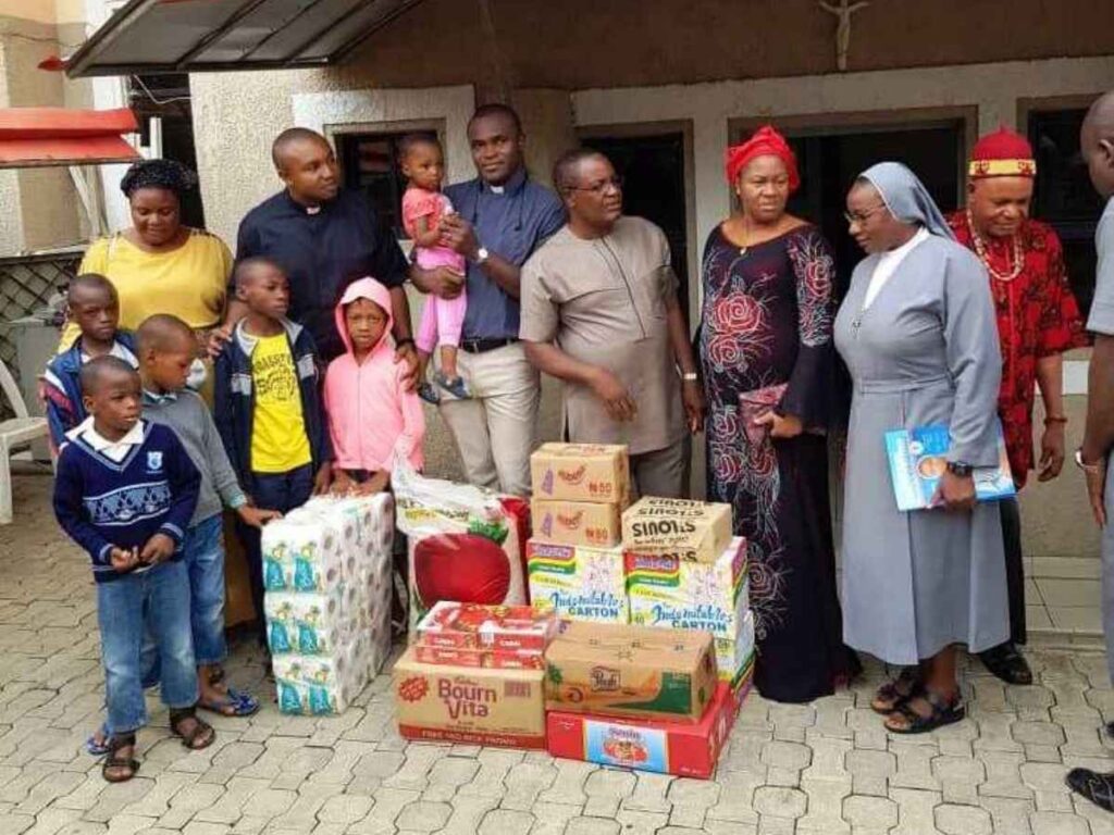 Visit to motherless babies