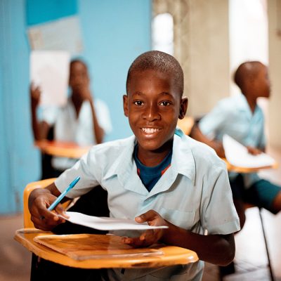 boy in school uniform